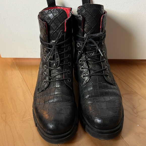 SAINT+SOFIA | Noho Boot - Black Crocodile Leather | Size 11 / 42 - Picture 2 of 5